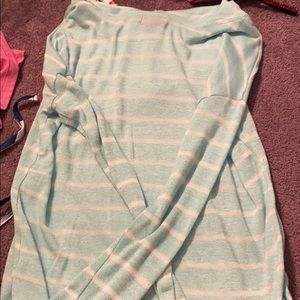 Blue and white stripped light hoodie